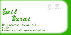 emil murai business card